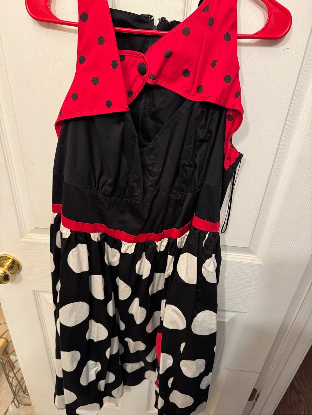 Retro Polka Dot Minnie Mouse Dress in Black & Red